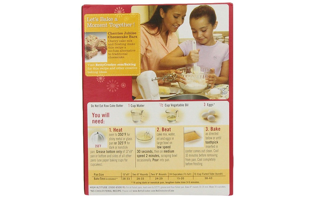Betty Crocker Delights Super Moist Cherry Chip Cake Mix   Box  432 grams